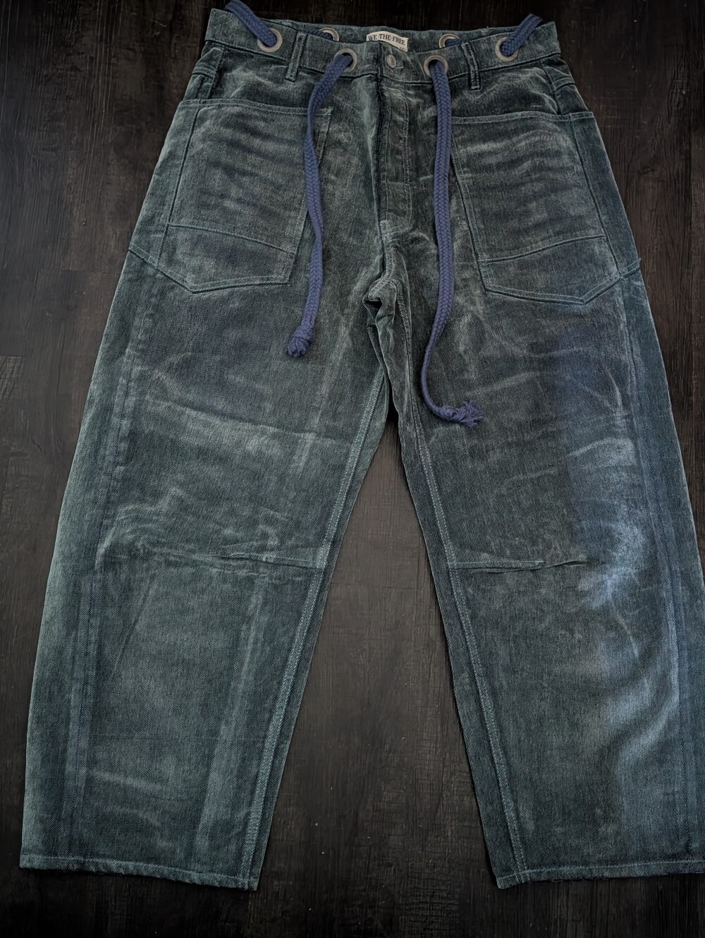 We The Free Flocked Moxies * NWOT * Size 30 Evergreen - Picture 4 of 4
